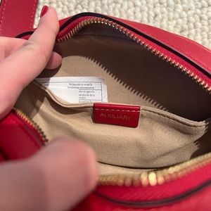 Auxiliary Leather Zip Belt Bag